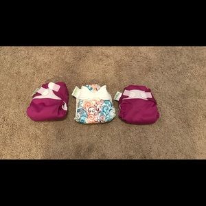 3 Bumgenius NB cloth diapers